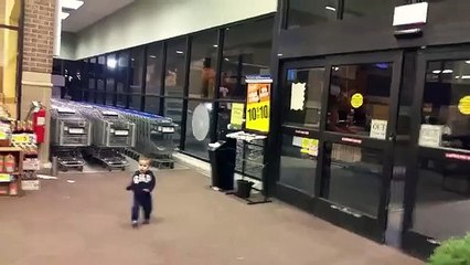 First time reaction to automatic sliding doors