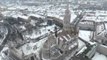 Spectacular Drone Footage Shows Budapest Blanketed by Snow