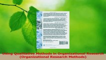 PDF Download  Using Qualitative Methods in Organizational Research Organizational Research Methods Read Full Ebook