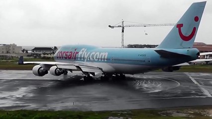 Wet Takeoff Boeing 747 Jumbo