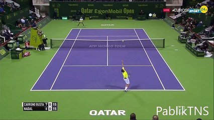 Rafael Nadal vs Pablo Carreño Busta Hot Shot DOHA 2016