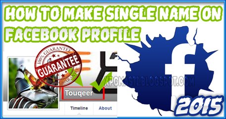 How to Make Single Name on Facebook Profile 100% Works Full HD 2016