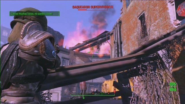 Fallout 4, gameplay Español parte 73, La hermandad del acero el cazasynth y los saqueadores