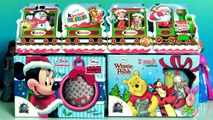 Santa Claus Express Train Kinder Eggs SURPRISE with Mickey Minnie Pooh Tigger Surprise Egg