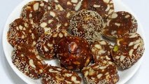 Date Nut Laddoo Recipe- Healthy Sugar Free Sweet-Khajur Burfi-Dates Roll-Khajur Pak-Khajoo