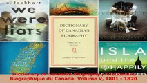 PDF Download  Dictionary of Canadian Biography  Dictionaire Biographique du Canada Volume V 1801  PDF Online