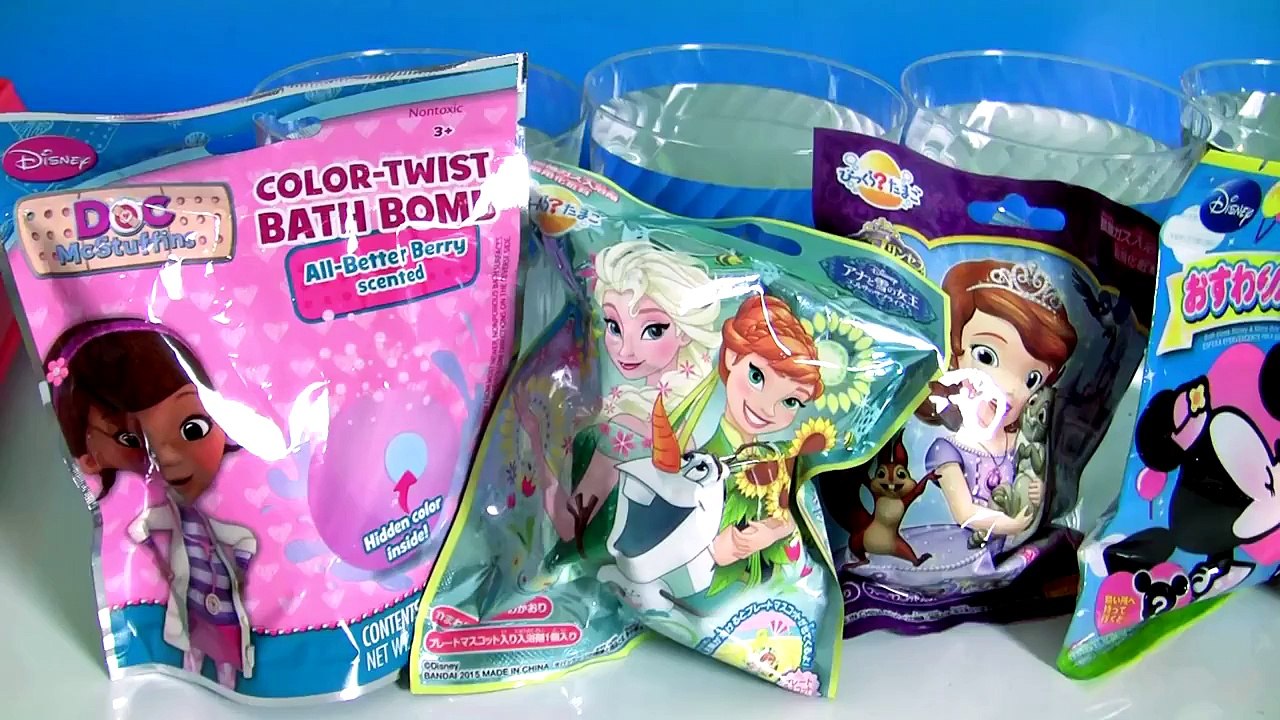 Disney Frozen Bath Bomb Surprise MyLittlePony Kinder Egg Disney TsumTsum Choco eggs
