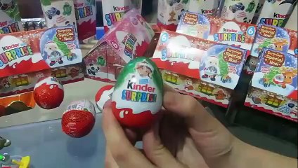 Скачать видео: 12 Christmas Kinder Surprise Egg Unboxing the Robot game puzzle