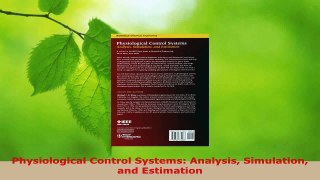 PDF Download  Physiological Control Systems Analysis Simulation and Estimation Read Online