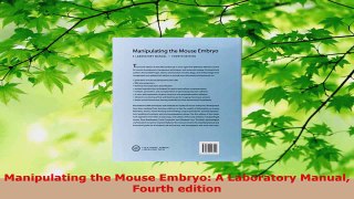 PDF Download  Manipulating the Mouse Embryo A Laboratory Manual Fourth edition Download Full Ebook