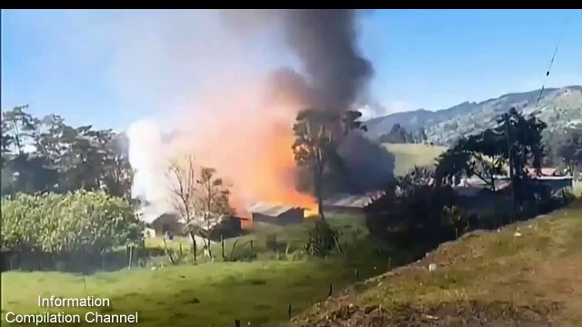 Fireworks warehouse explosion and 10000 fireworks explosion