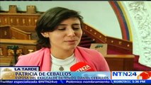 La esposa del político opositor venezolano Daniel Ceballos dijo en La Tarde de NTN24 que este “es el inicio del cambio” en el país, porque desde el parlamento “se garantizarán los derechos, las libertades, las justicias, la paz y el progreso en Venezuela”