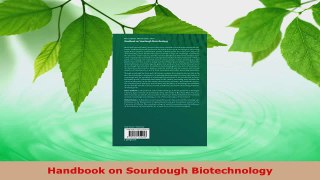 Read  Handbook on Sourdough Biotechnology PDF Free