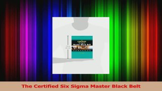 PDF Download  The Certified Six Sigma Master Black Belt PDF Online