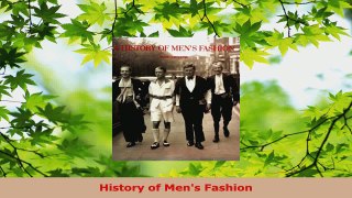 Read  History of Mens Fashion Ebook Free
