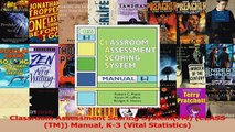 PDF Download  Classroom Assessment Scoring SystemTM CLASSTM Manual K3 Vital Statistics Download Online