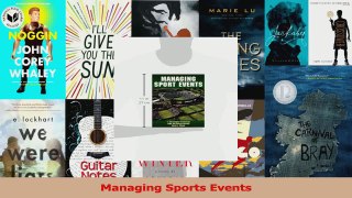 PDF Download  Managing Sports Events PDF Online