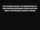 The Intelligent Investor: The Definitive Book on Value Investing by Benjamin Graham and Jason