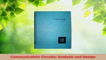 Read  Communication Circuits Analysis and Design Ebook Free