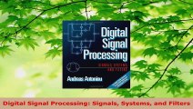 Read  Digital Signal Processing Signals Systems and Filters Ebook Free