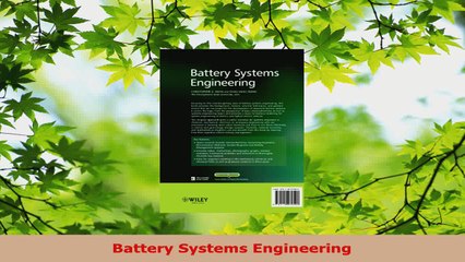 Download  Battery Systems Engineering PDF Free