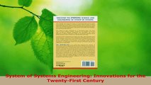 Read  System of Systems Engineering Innovations for the TwentyFirst Century Ebook Free