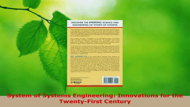 Read System of Systems Engineering Innovations for the TwentyFirst Century Ebook Free