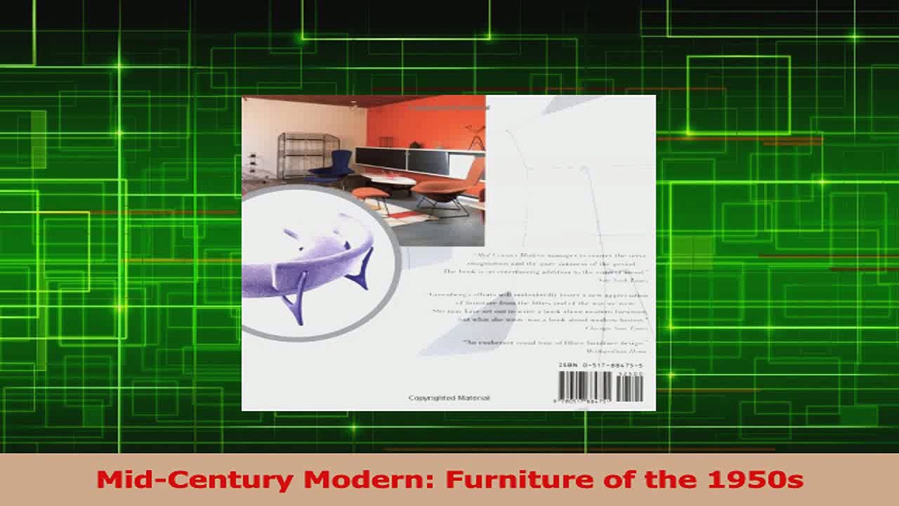 Read MidCentury Modern Furniture of the 1950s Ebook Free - video