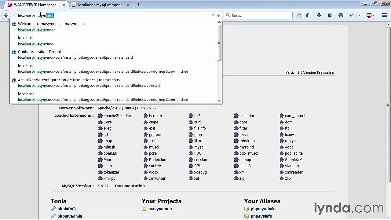 10.Ejecutando el instalador de Drupal