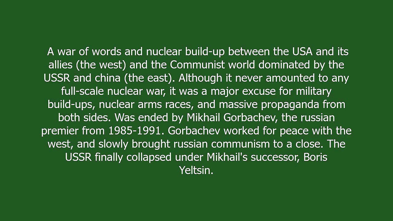 cold war meaning and pronunciation