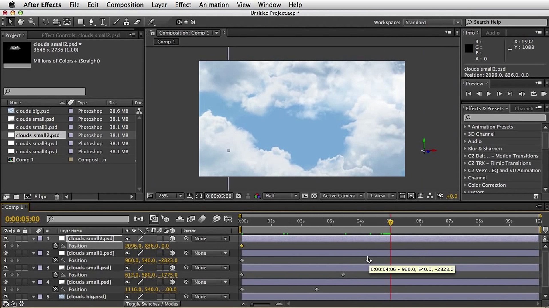 Adobe After Effects Moving Clouds Tutorial Several Proportions Video Dailymotion