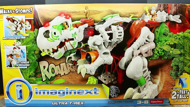 Ultra T-Rex Chases and Attacks Little Batman Review New Motorized Giant Dinosaur by ToysReviewToys