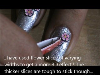 fimo flower nail art design