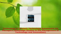 Read  Technology in Context Technology Assessment for Managers Routledge Studies in the Ebook Free