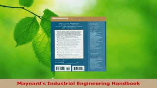 Read  Maynards Industrial Engineering Handbook PDF Online
