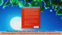 Read  Sensorless Vector and Direct Torque Control Monographs in Electrical and Electronic Ebook Free