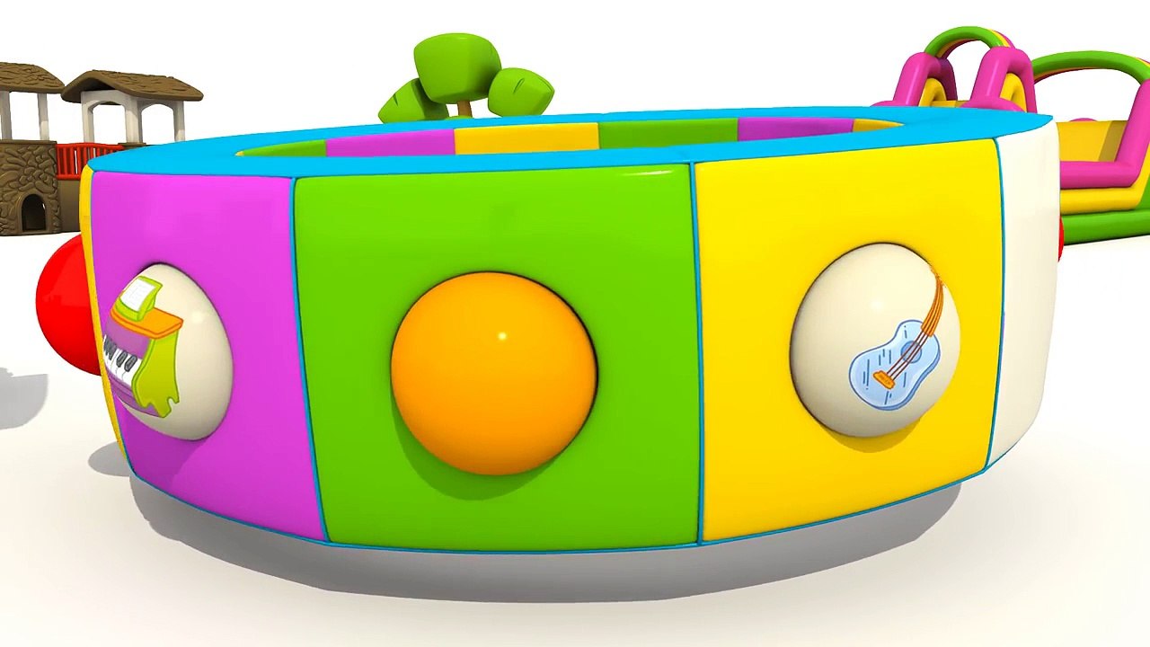 Childrens MUSICAL INSTRUMENTS Games! Kids Educational Cartoons EXCAVATOR MAX Videos for