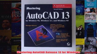 Mastering AutoCAD Release 13 for Windows
