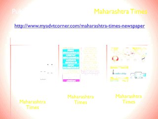 Maharashtra Times Classified Advertisement, Maharashtra Times Newspaper Ads