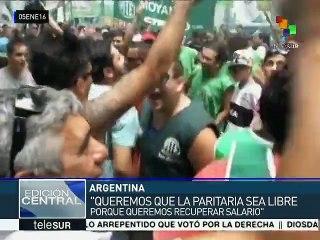 Argentina: sindicatos luchan porque las paritarias sean libres