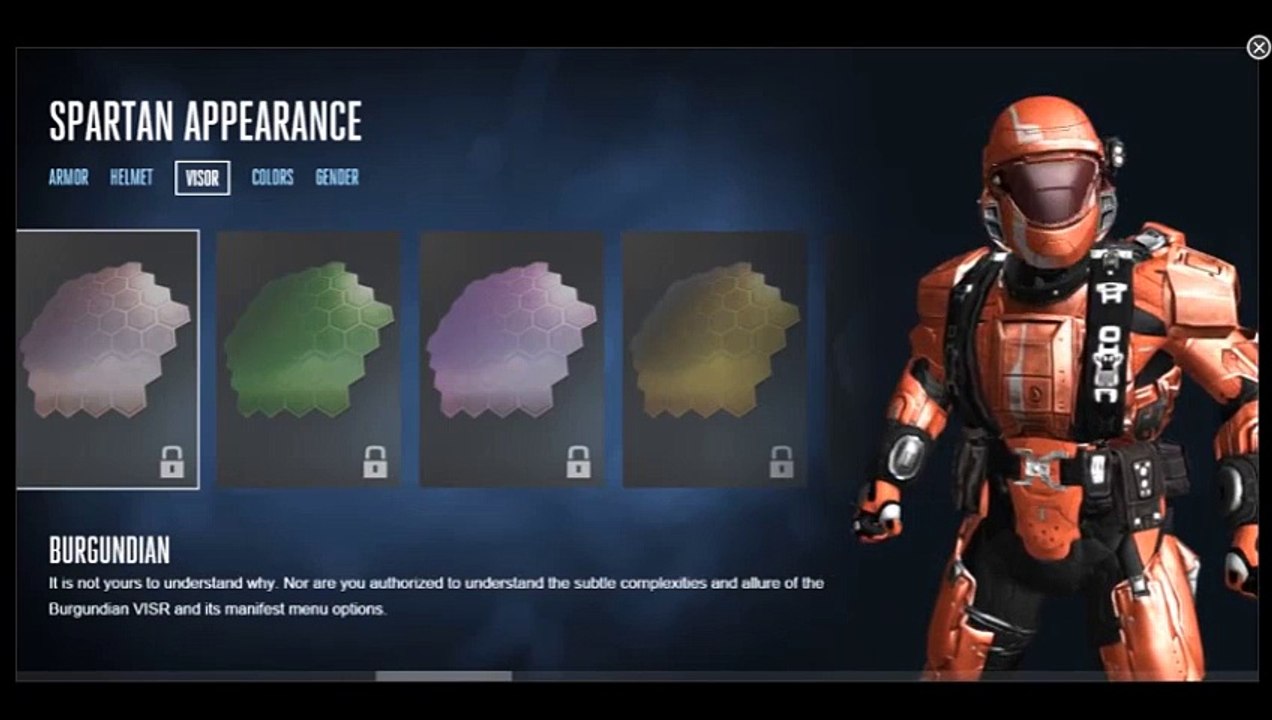 Halo 5 Customization - Visors - Burgundian