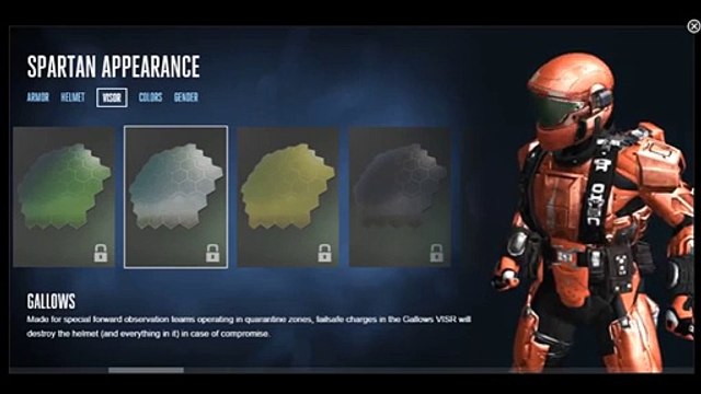 Halo 5 Customization - Visors - Gallows