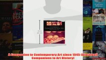 A Companion to Contemporary Art since 1945 Blackwell Companions to Art History