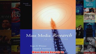 Mass Media Resrch 7e