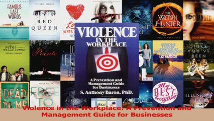 PDF Download  Violence in the Workplace A Prevention and Management Guide for Businesses PDF Online