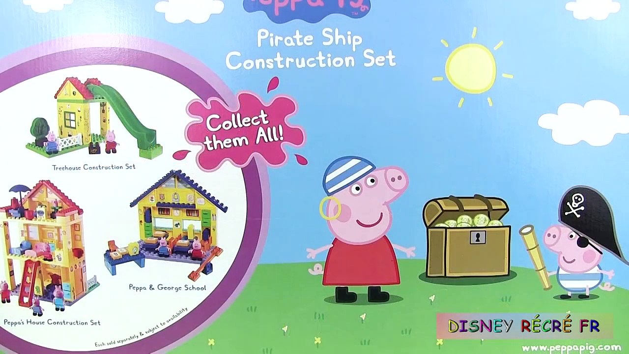 Peppa Pig Pirate Ship Building Blocks Jeu de Construction Bateau de Pirate