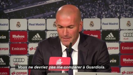 Zidane ne veut pas être comparé à Pep Guardiola