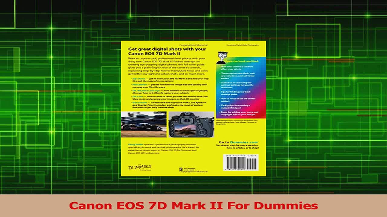 PDF Download  Canon EOS 7D Mark II For Dummies Read Full Ebook