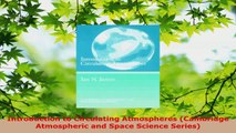 Read  Introduction to Circulating Atmospheres Cambridge Atmospheric and Space Science Series PDF Online