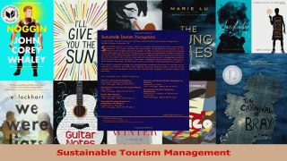 PDF Download  Sustainable Tourism Management Download Online
